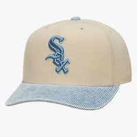 Men's Mitchell & Ness  Cream/Light Blue Chicago White Sox Washed Corduroy Pro Crown Snapback Hat