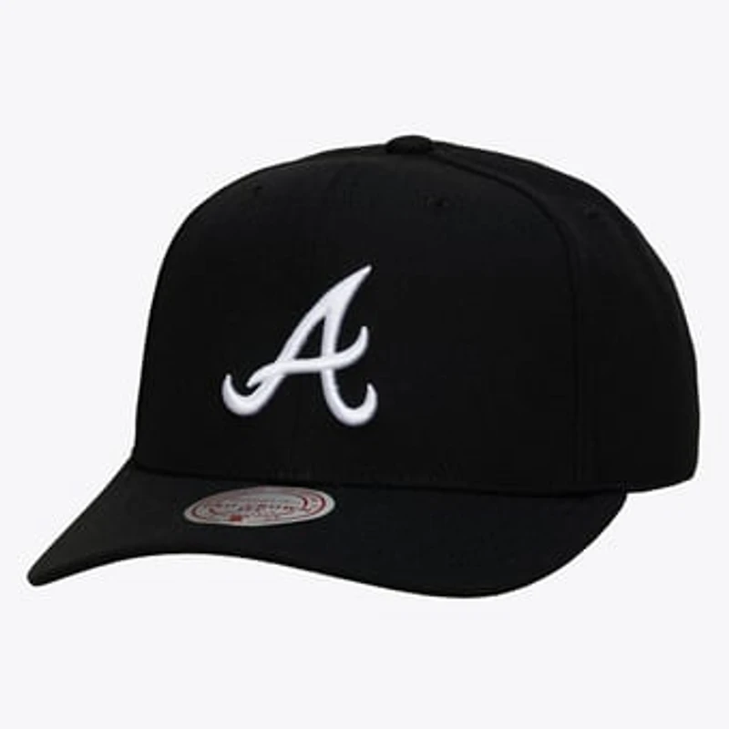 Men's Mitchell & Ness Black Atlanta Braves Pro Crown Snapback