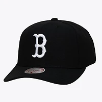 Men's Mitchell & Ness Black Boston Red Sox Pro Crown Snapback