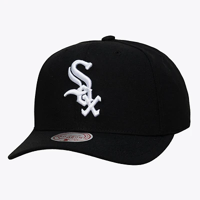 Men's Mitchell & Ness Black Chicago White Sox Black and White Pro Crown Snapback