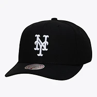 Men's Mitchell & Ness Black New York Mets Pro Crown Snapback