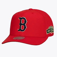 Men's Mitchell & Ness Red Boston Red Sox Fenway Park 100th Anniversary Patch Secondary Pro Snapback Hat