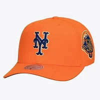 Men's Mitchell & Ness Orange New York Mets 50th Anniversary Patch Secondary Pro Snapback Hat
