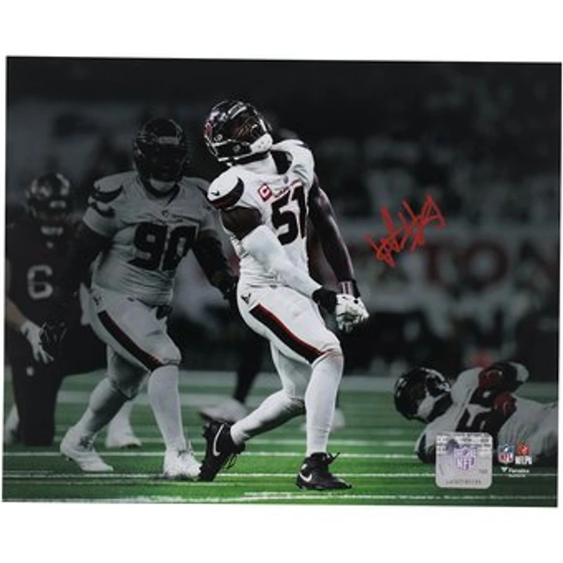 Will Anderson Jr. Houston Texans Autographed 8" x 10" Sack Celebration Spotlight Photograph