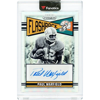 Paul Warfield Miami Dolphins Autographed 2025 Panini Prizm Flashback Silver Prizm #FLA-PWD #28/149 Card