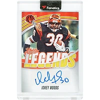 Ickey Woods Cincinnati Bengals Autographed 2025 Panini Absolute Legends Gold #ALS-IWS #4/10 Card