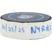 Juuso Parssinen New York Rangers Game-Used Goal Puck vs. San Jose Sharks on October 23, 2025