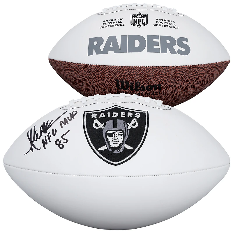 Marcus Allen Los Angeles Raiders Autographed Wilson White Panel Football with "NFL MVP 85" Inscription