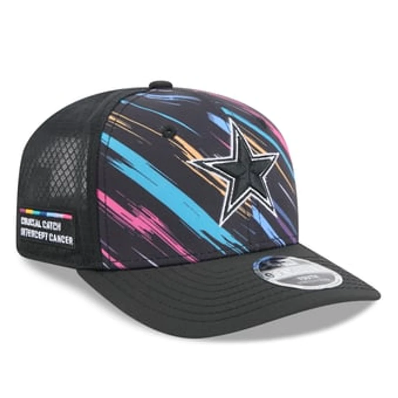 Youth New Era Black Dallas Cowboys 2026 NFL Crucial Catch 9SEVENTY Adjustable Trucker Hat