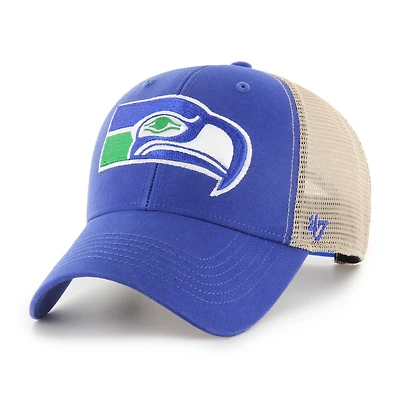 Men's '47 Royal/Natural Seattle Seahawks Flagship MVP Trucker Adjustable Hat