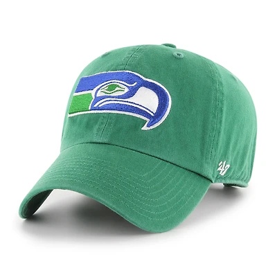 '47  Green Seattle Seahawks Throwback Clean Up Adjustable Hat