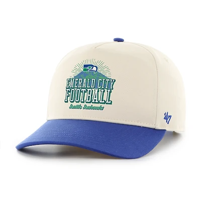 Men's '47  Natural/Green Seattle Seahawks  Two-Tone Hitch Adjustable Hat