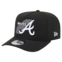 Men's New Era  Black Atlanta Braves Motion A-Frame 9FIFTY Snapback Hat