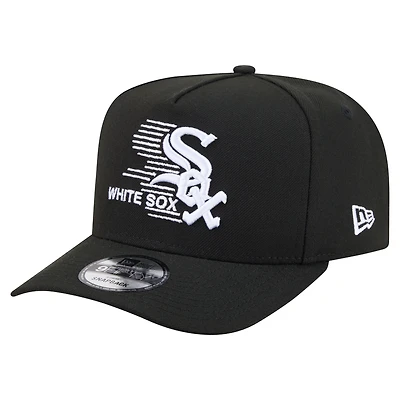 Men's New Era Black Chicago White Sox Motion A-Frame 9FIFTY Snapback Hat