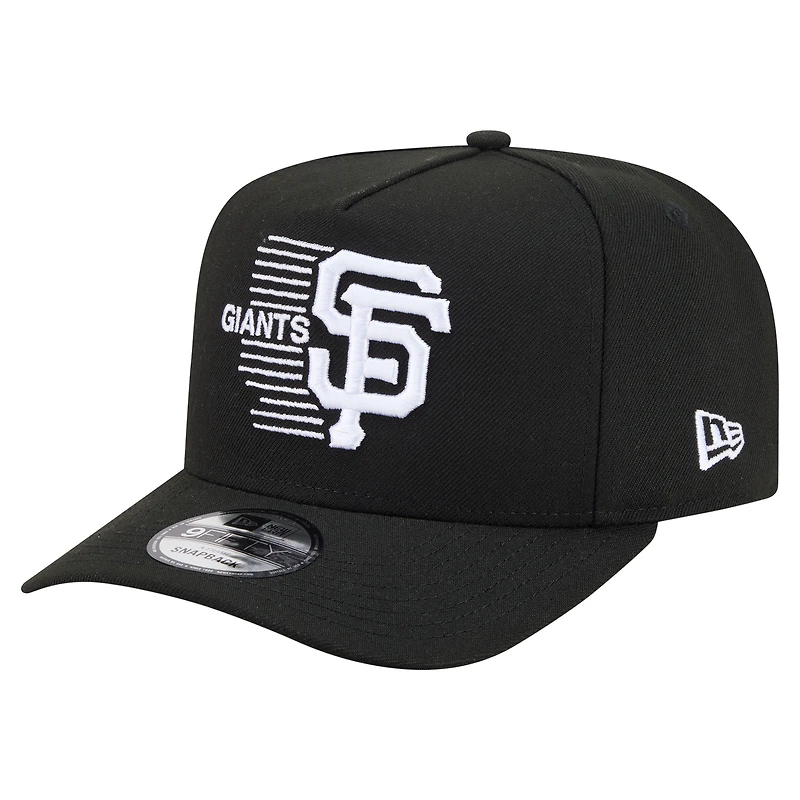 Men's New Era  Black San Francisco Giants Motion A-Frame 9FIFTY Snapback Hat