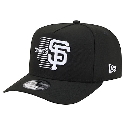 Men's New Era Black San Francisco Giants Motion A-Frame 9FIFTY Snapback Hat
