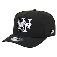 Men's New Era  Black New York Mets Motion A-Frame 9FIFTY Snapback Hat