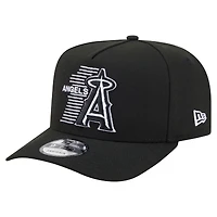 Men's New Era  Black Los Angeles Angels Motion A-Frame 9FIFTY Snapback Hat