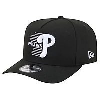 Men's New Era  Black Philadelphia Phillies Motion A-Frame 9FIFTY Snapback Hat