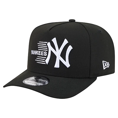 Men's New Era  Black New York Yankees Motion A-Frame 9FIFTY Snapback Hat