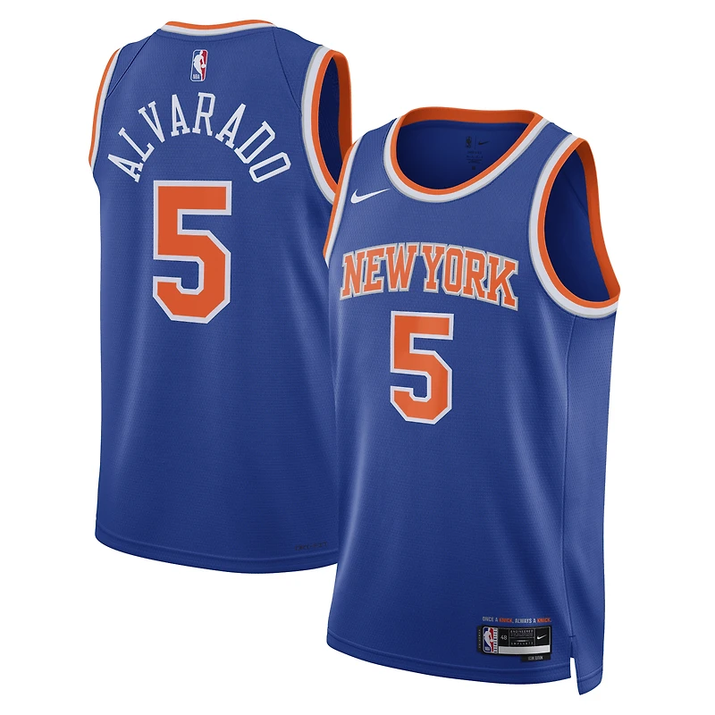 Unisex Nike José Alvarado Blue New York Knicks Swingman Jersey - Icon Edition
