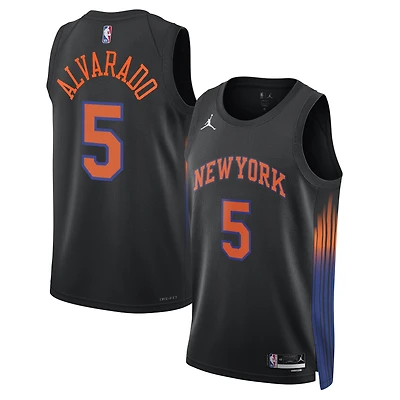 Unisex Jordan Brand José Alvarado Black New York Knicks Swingman Jersey - Statement Edition