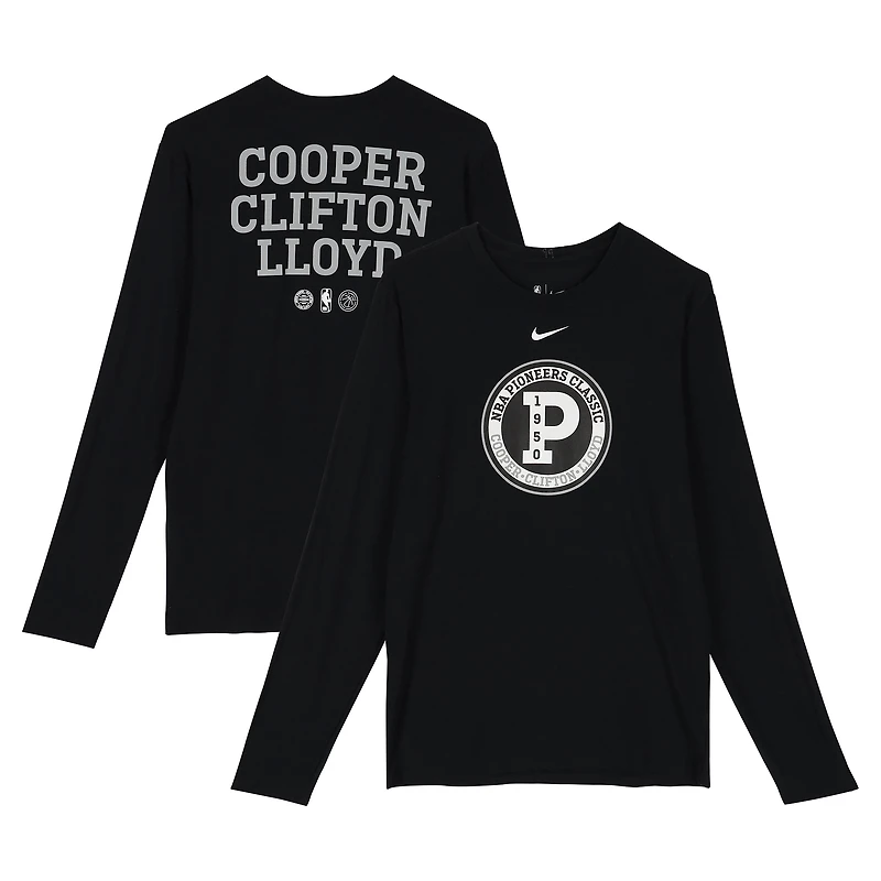 Boston Celtics Team-Issued Black "Pioneers Classic" Long Sleeve T-Shirt from the 2025-26 NBA Season