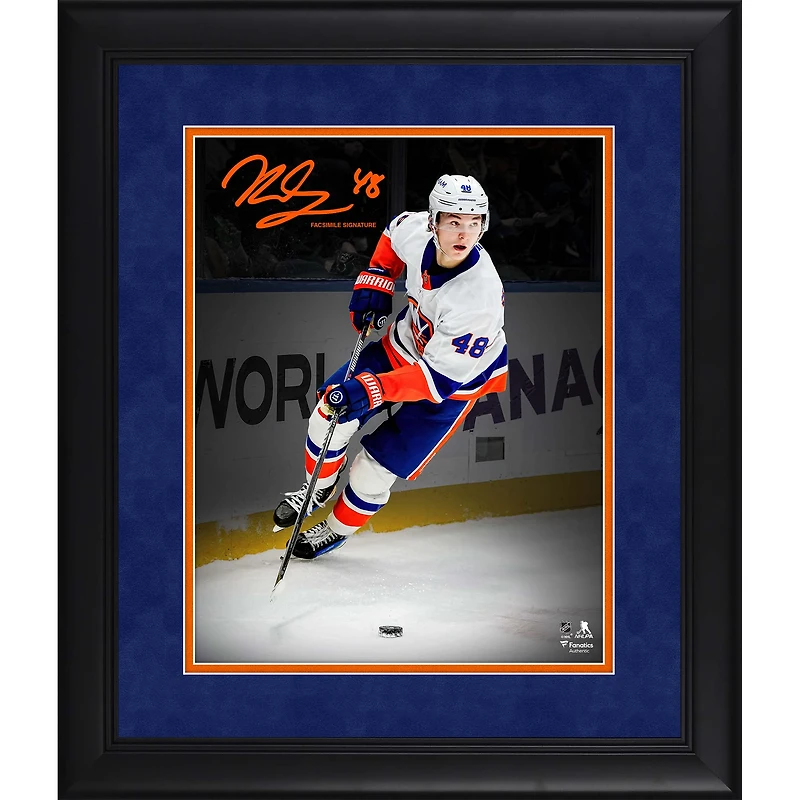 Matthew Schaefer New York Islanders Facsimile Signature Framed 11" x 14" Spotlight Photograph