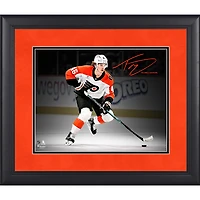 Trevor Zegras Philadelphia Flyers Facsimile Signature Framed 11" x 14" Spotlight Photograph