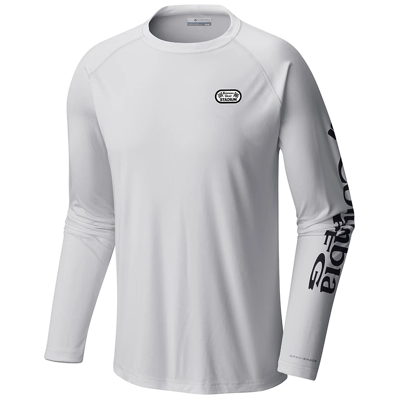 Men's Columbia Gray Bowman Gray Stadium Terminal Tackle Omni-Wick Long Sleeve Shirt