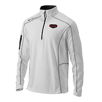 Men's Columbia White Talladega Superspeedway Omni-Wick Shotgun Quarter-Zip Pullover