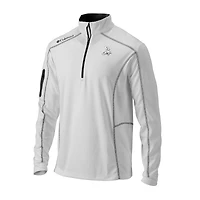 Men's Columbia White Dale Earnhardt Jr. Omni-Wick Shotgun Quarter-Zip Pullover