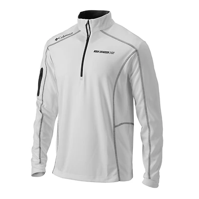 Men's Columbia White Noah Gragson Omni-Wick Shotgun Quarter-Zip Pullover