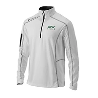 Men's Columbia White Roush Fenway Keselowski Racing Omni-Wick Shotgun Quarter-Zip Pullover