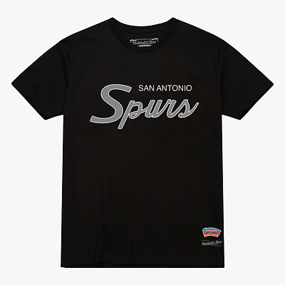 Men's Mitchell & Ness Black San Antonio Spurs Vintage Wordmark T-Shirt