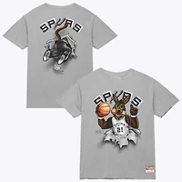Men's Mitchell & Ness Silver San Antonio Spurs Breakthrough T-Shirt