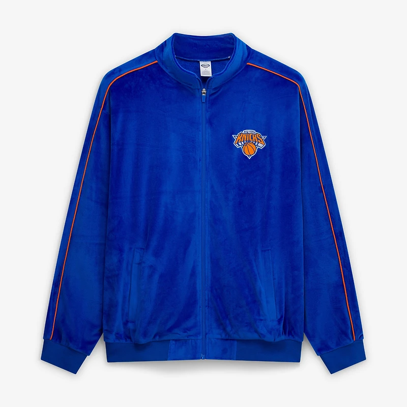 Unisex Concepts Sport Blue New York Knicks Archives Velour Full-Zip Jacket