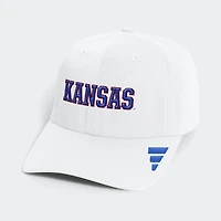 Men's adidas White Kansas Jayhawks 2026 Sideline Slouch Adjustable Hat