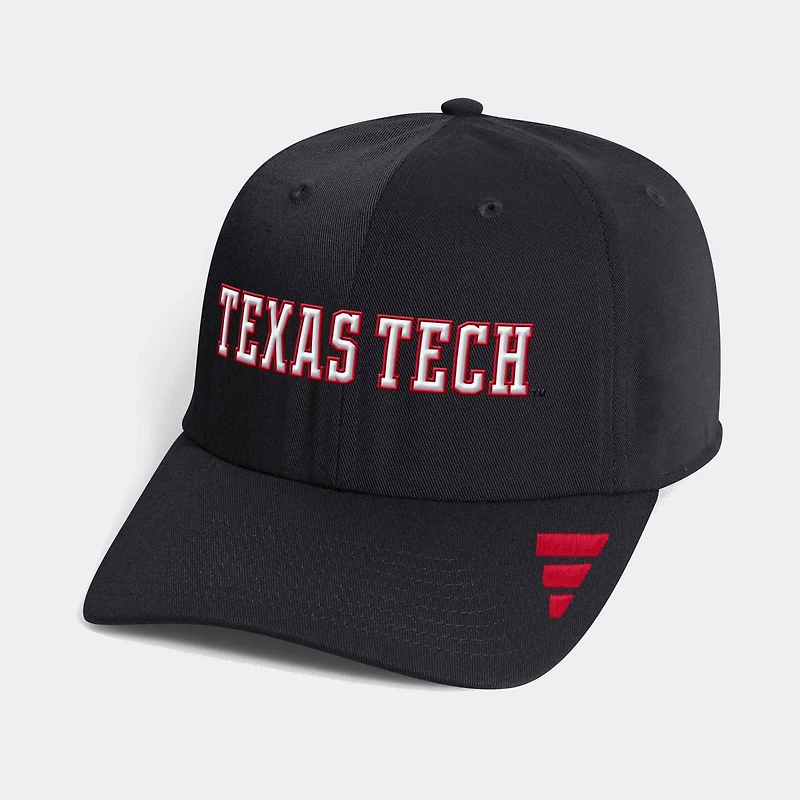 Men's adidas Black Texas Tech Red Raiders 2026 Sideline Slouch Adjustable Hat