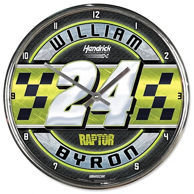 WinCraft William Byron 12'' Chrome Wall Clock
