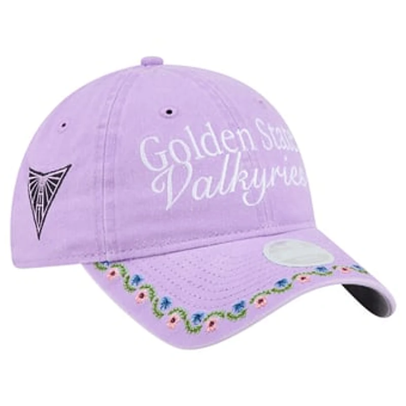 Women's New Era Purple Golden State Valkyries Floral Casual Classic Adjustable Hat
