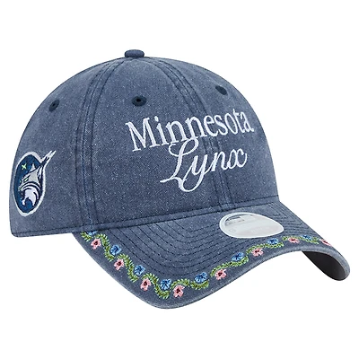 Women's New Era Blue Minnesota Lynx Floral Casual Classic Adjustable Hat