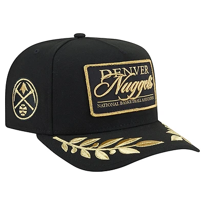 Men's New Era Black Denver Nuggets Golden 9FIFTY Snapback Hat