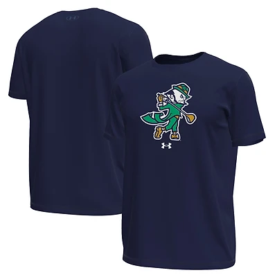 Men's Under Armour Navy Notre Dame Fighting Irish Golf Leprechaun Tech Stretch T-Shirt