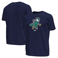 Men's Under Armour Navy Notre Dame Fighting Irish Golf Leprechaun Tech Stretch T-Shirt