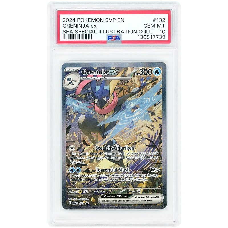 Greninja EX 2024 Pokemon Scarlet & Violet Promo Special Illustration Collection #132 PSA Authenticated 10 Card