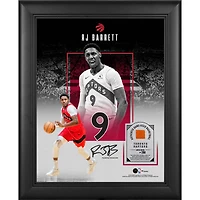 RJ Barrett Toronto Raptors Facsimile Signature Framed 11" x 14" Showcase Collage with a Piece of Game-Used Basketball - Limited Edition of 250