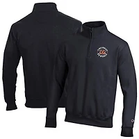 Men's Champion Black Cincinnati Bengals Powerblend Quarter-Zip Pullover