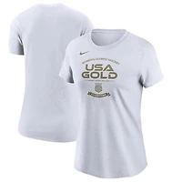 Women's Nike White Women's USA Hockey 2026 Winter Olympics Gold Medal T-Shirt