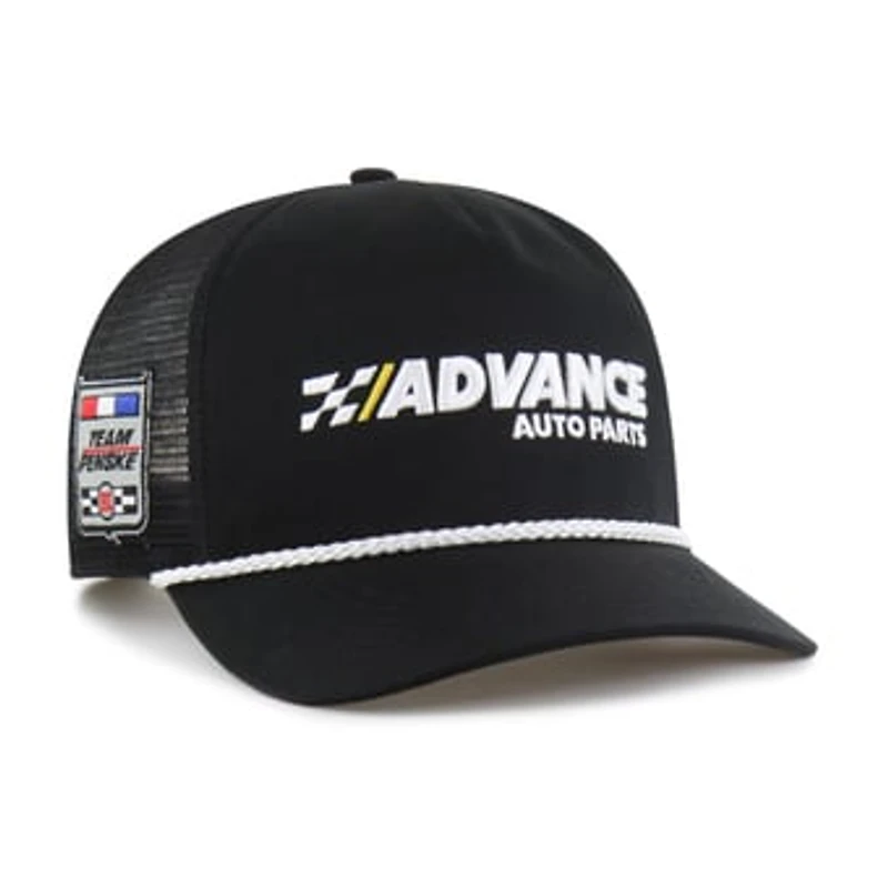 Men's '47 Black Ryan Blaney Side Patch Hitch Trucker Rope Adjustable Hat